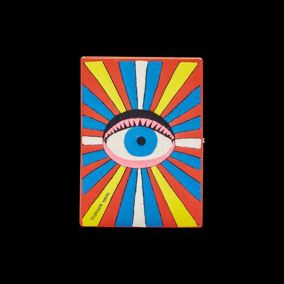 Olympia Le-Tan Handbags - Olympia Le-Tan Sz One Size Eye Book Clutch Orange 1500093